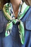 Matteao Silky Blend Square Scarf Green /30=
